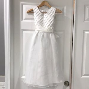 White flower girl/first communion dress.